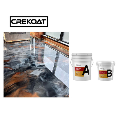 UV Resistant 3d Epoxy Resin Metallic Concrete Floor Non Toxic