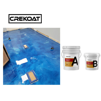 UV Resistant 3d Epoxy Resin Metallic Concrete Floor Non Toxic