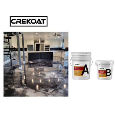 UV Resistant 3d Epoxy Resin Metallic Concrete Floor Non Toxic