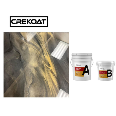 Translucent Resin metallic swirl epoxy floor Bubble Free
