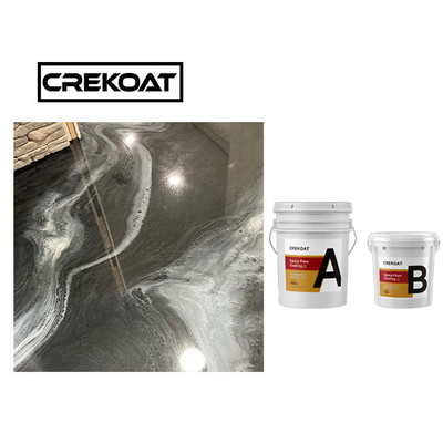 Airport Metallic Epoxy Floor Paint UV Resistant Epoxy Resin And Hardner
