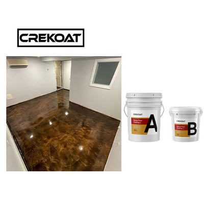 Self Degassing Metallic Epoxy Floor Coating Strong Bond Epoxy Resin And Hardener