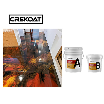 Self Degassing Metallic Epoxy Floor Coating Strong Bond Epoxy Resin And Hardener