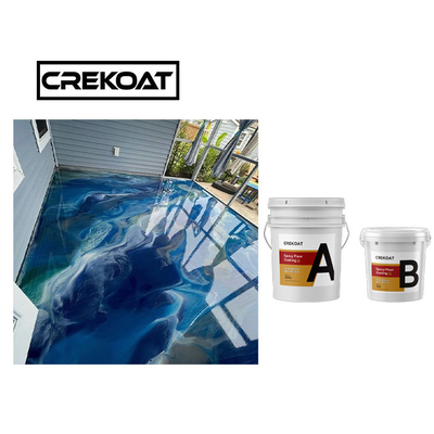 Self Degassing Metallic Epoxy Floor Coating Strong Bond Epoxy Resin And Hardener