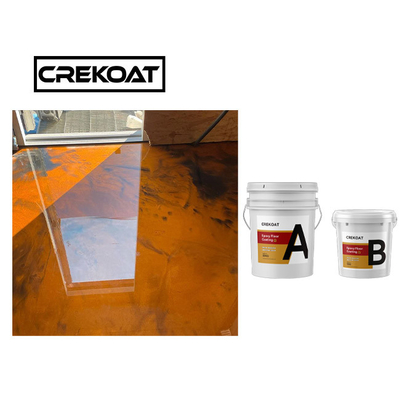 2 Parts Epoxy Resin Metallic Garage Floor Paint Clear Polymer Low Viscosity