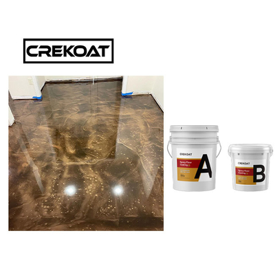 2 Parts Epoxy Resin Metallic Garage Floor Paint Clear Polymer Low Viscosity