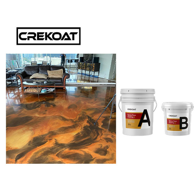 Super Gloss Clear Industrial Metallic Epoxy Floor Coating Two Components