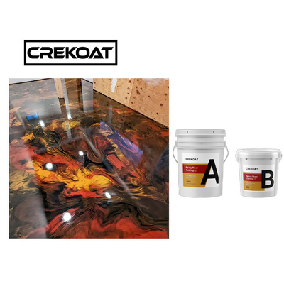 Super Gloss Clear Industrial Metallic Epoxy Floor Coating Two Components