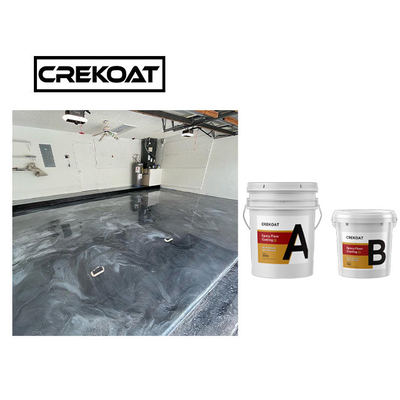 Slip Resistance Crystal Metallic Epoxy Resin Coating Black And Gold Epoxy Floor