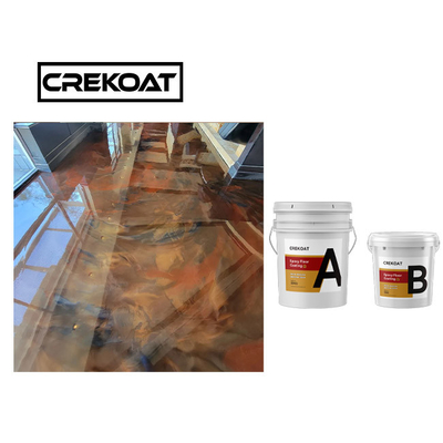 Metallic Epoxy Resin Floor Coating Solvent Less Fast Curing