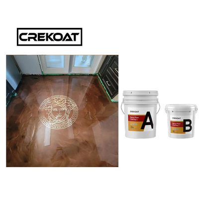 Two Component AB Resin Metallic Epoxy Floor Coating Water Resistant