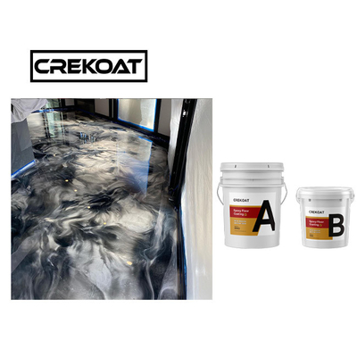 Two Component AB Resin Metallic Epoxy Floor Coating Water Resistant
