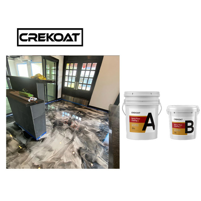 MSDS White Metallic Epoxy Floor Coating Clear Polyester Resin For Concrete