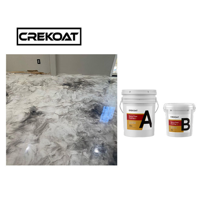 MSDS White Metallic Epoxy Floor Coating Clear Polyester Resin For Concrete