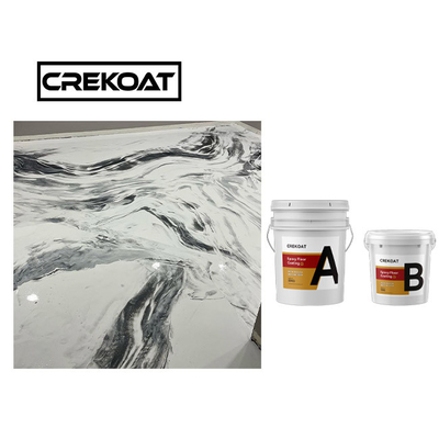 MSDS White Metallic Epoxy Floor Coating Clear Polyester Resin For Concrete