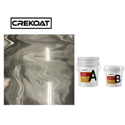 Two Part Metallic Epoxy Floor Coating Skid Resistant High Durability