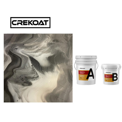 Two Part Metallic Epoxy Floor Coating Skid Resistant High Durability