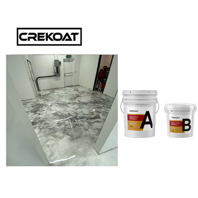 Two Part Metallic Epoxy Floor Coating Skid Resistant High Durability