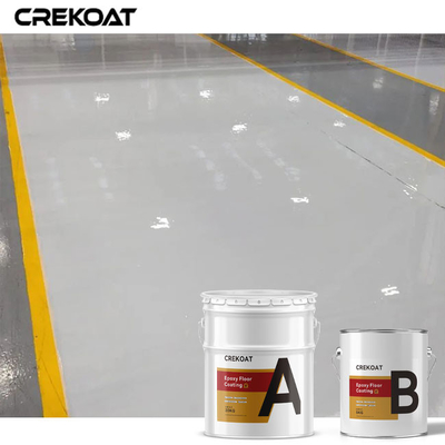 100% Solid Decorative Garage Floor Coatings High Gloss Transparent Epoxy Resin