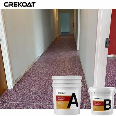 100% Solid Epoxy Resin Floor Paint With Decorative Acrylic Broadcast Flakes