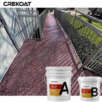 Decorative Color Flakes Clear Epoxy Resin Coating For Swimming Pool Decks