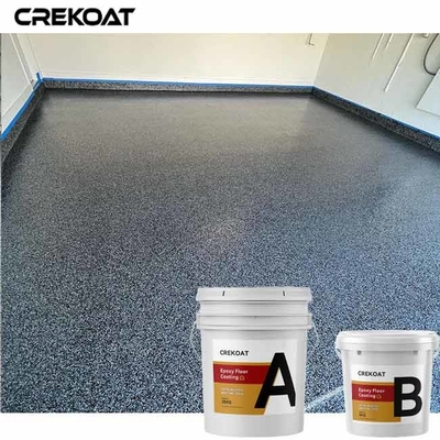 Water Based Transparent Epoxy Resin Floor Coating Broadcast Decorative Flake System