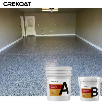 Water Based Transparent Epoxy Resin Floor Coating Broadcast Decorative Flake System