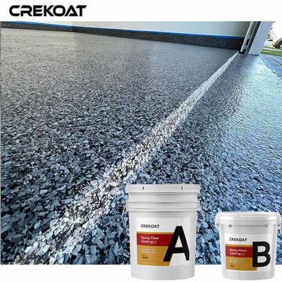 Vinyl Chips Flake Clear Resin Floor Coating With Epoxy Quartz Metallic