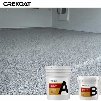 Vinyl Chips Flake Clear Resin Floor Coating With Epoxy Quartz Metallic