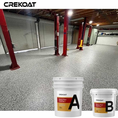 Flake Epoxy Resin Concrete Paint Anti Slip Protection For Garage Flooring