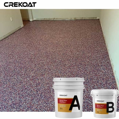 Multi Color Epoxy Flake Floor Coating With Water Based Clear Epoxy Resin