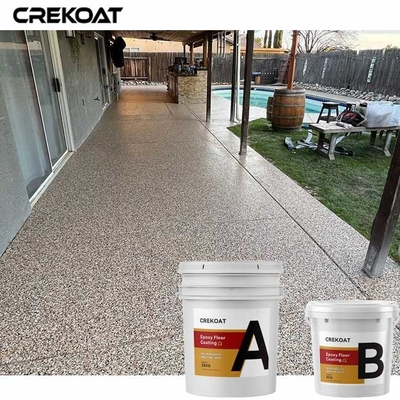 Multi Color Epoxy Flake Floor Coating With Water Based Clear Epoxy Resin