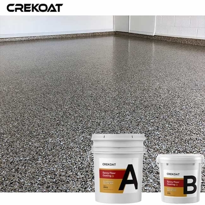 Transparent Topcoat Epoxy Resin Floor Coating Broadcasted With Chip Flakes
