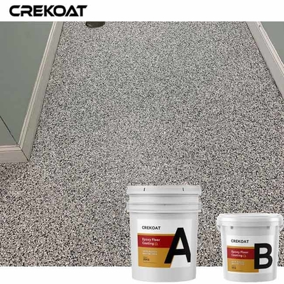 Polymer Epoxy Resin Floor Coating With Decorative Vinyl Colored Flakes