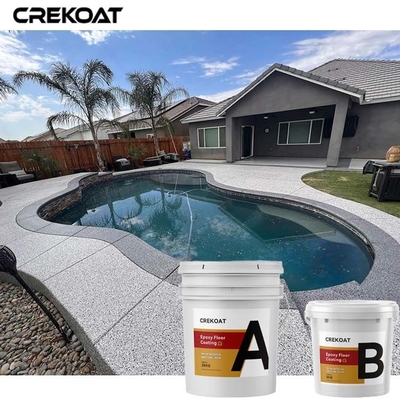 Polymer Epoxy Resin Floor Coating With Decorative Vinyl Colored Flakes