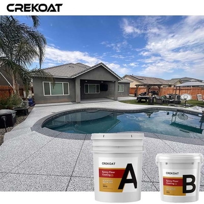 Polymer Epoxy Resin Floor Coating With Decorative Vinyl Colored Flakes