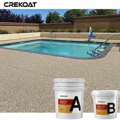 Flake Broadcast System Epoxy Resin Floor Coating Standard Solid Colors Topcoat