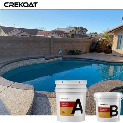 Flake Broadcast System Epoxy Resin Floor Coating Standard Solid Colors Topcoat