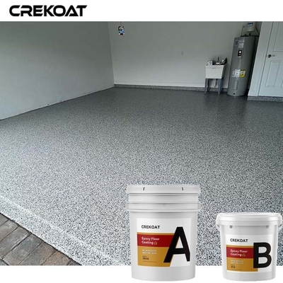Flake Broadcast System Epoxy Resin Floor Coating Standard Solid Colors Topcoat