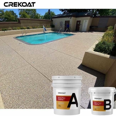 Resist Wear Tear Epoxy Resin Floor Coating For Broadcast Flake System