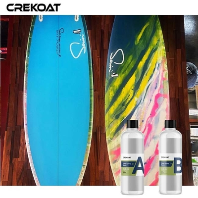 Carbon Fibers Clear Epoxy Resin Coatings On Wood Surfboard Laminations