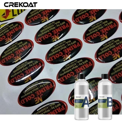 Flexible Clear Epoxy Resin Soft Two Component Casting Resin For Labels Doming