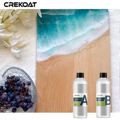 Crystal Clear Epoxy Resin Topcoat High Viscosity Fast Curing For Crafts