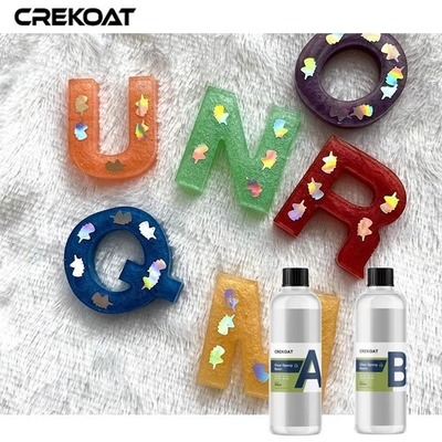Crystal Clear Epoxy Resin For Silicone Mold Metal Materials