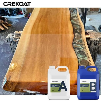Low Maintenance Clear Epoxy Resin Poured Table Tops Providing A Smooth And Seamless Surface