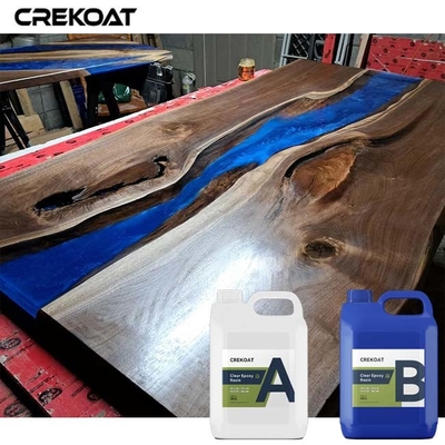 Low Maintenance Clear Epoxy Resin Poured Table Tops Providing A Smooth And Seamless Surface