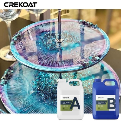 High Gloss 2/1 Deep Pour Epoxy Resin For Glass Ceramics Stone Aggregates