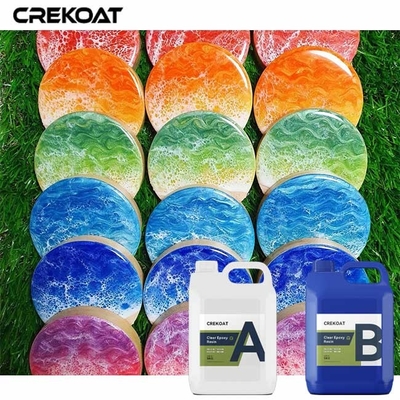 Crystal Clear Deep Pour Epoxy Resin 2:1 Resin Crafts With Vibrant Colors Bubble Free