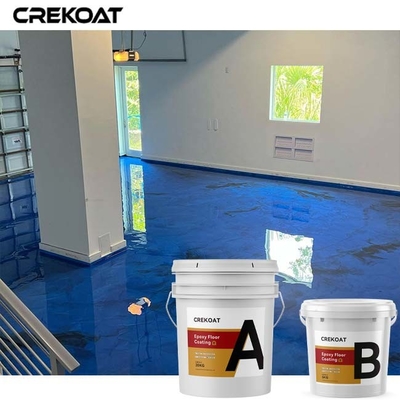Glossy Metallic Epoxy Floor Coating Nonporous Hard Wearing Stain Resistant