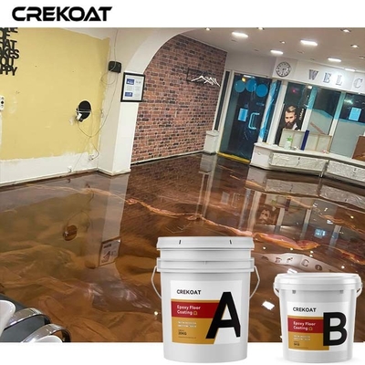 High Gloss Metallic Epoxy Floor Coating Commercial Settings Lava Like Appearance